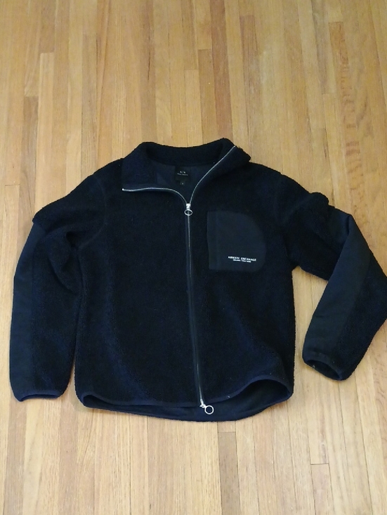 Armani Exchange Other - Armani Exchange Black Bomber-Style Zip Jacket With Chest Pocket